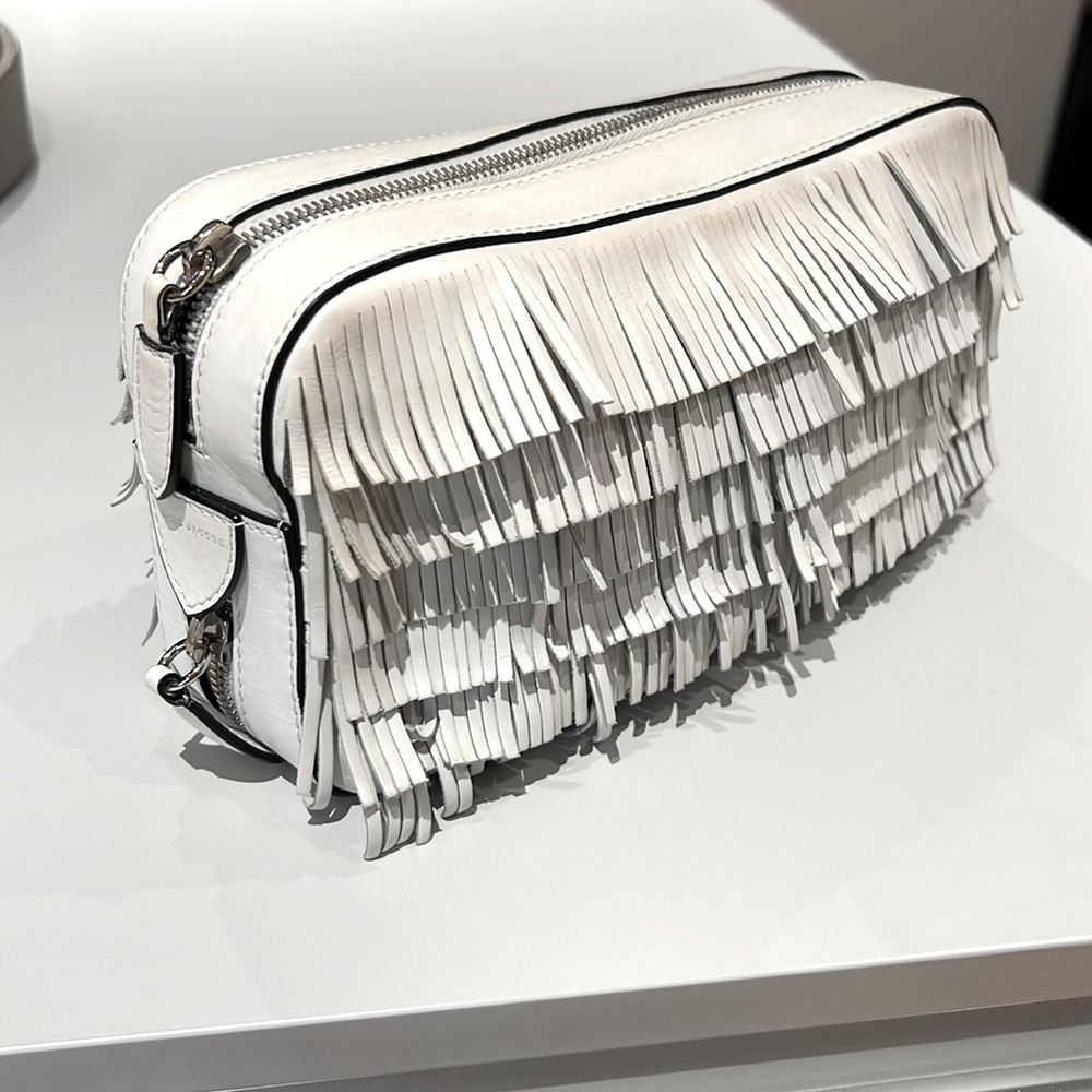 Marc Jacobs White Fringe Pouch